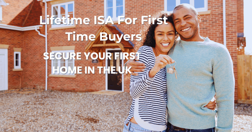 Happy couple holding house keys outside their new UK home