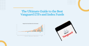 Visual header featuring a smartphone with the Vanguard logo and a stock market growth chart, symbolizing smart investing with Vanguard ETFs and index funds.