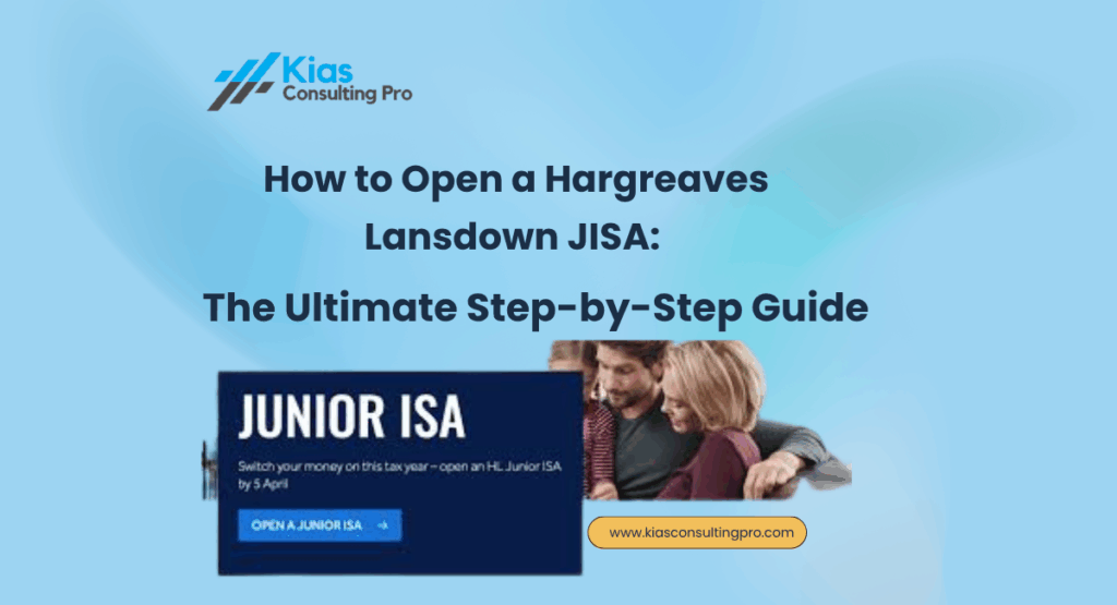 Header image featuring the title "How to Open a Hargreaves Lansdown JISA: The Ultimate Step-by-Step Guide" with a family reviewing investment options and a button prompting to open a Junior ISA.